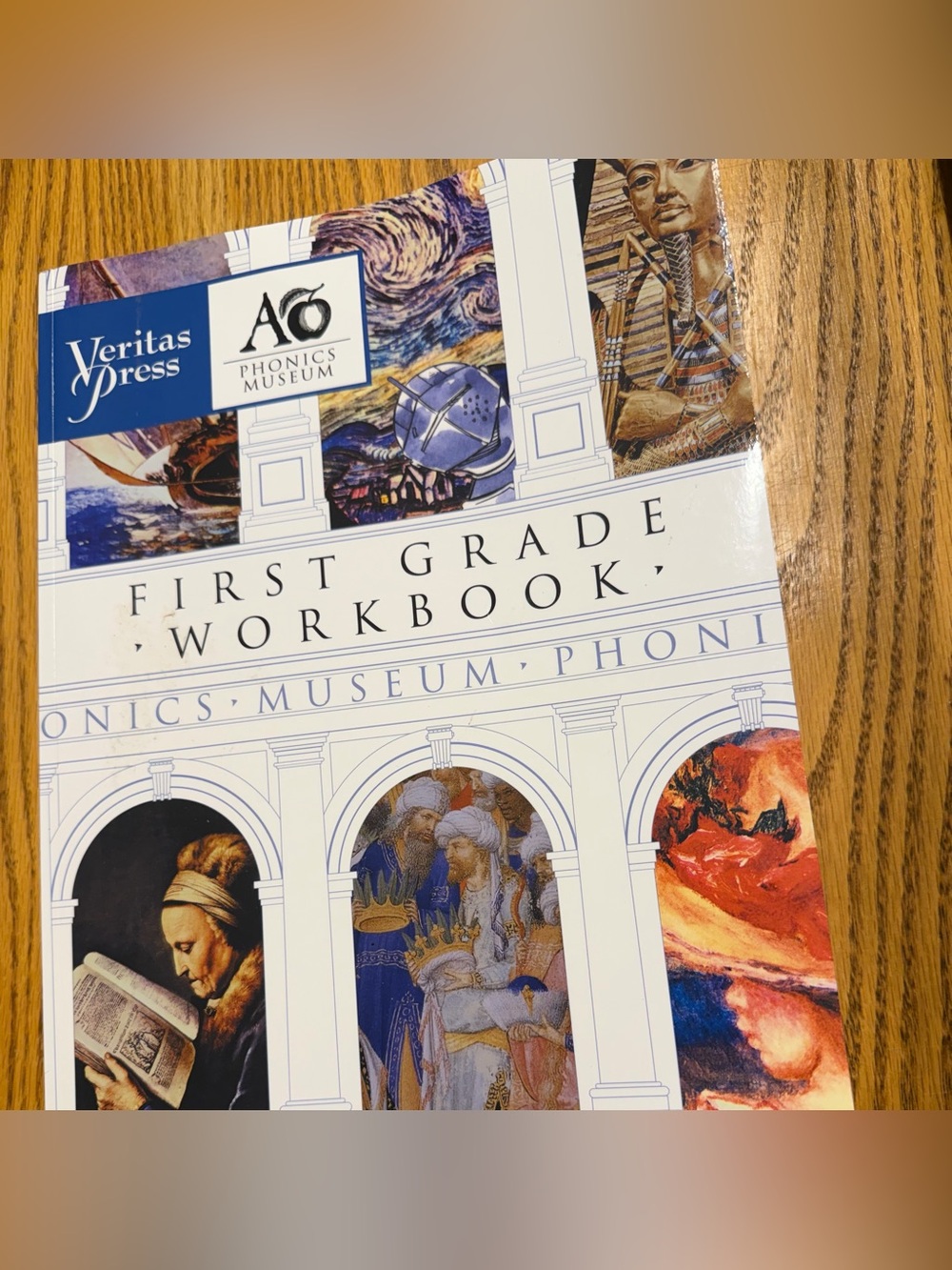 First Grade Workbook- veritas press Phonics Museum soft cover